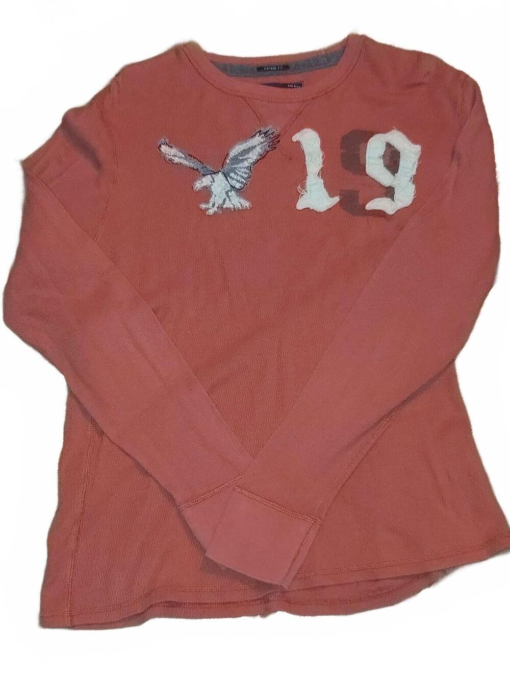 y2k American Eagle Graphic Long Sleeve Waffle Thermal Shirt Men’s Size XL